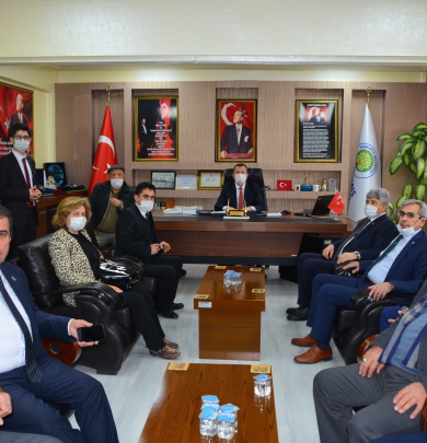 İyi Parti Yerel Yönetimler Başkanı Muğla Milletvekilimiz Prof. Dr. Metin Ergün ile Heyeti, Başkan DOĞAN'ı Makamında Ziyaret Etti
